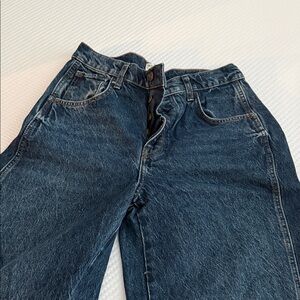 We The Free Free People Barrel Dark Blue wash jeans size 27 baggy oversized